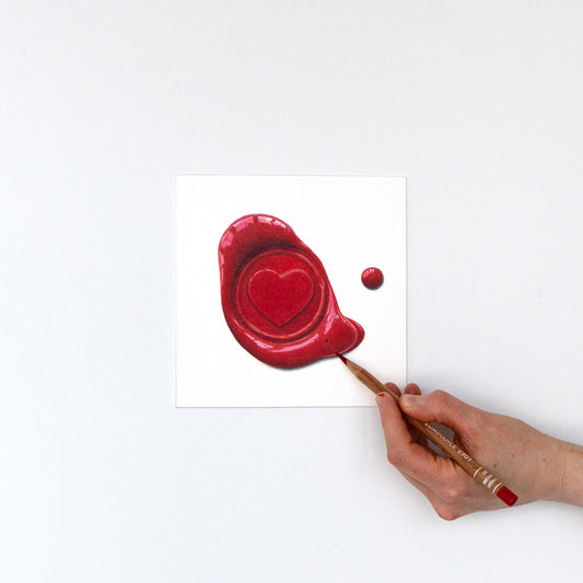 Heart Wax Seal Drawing